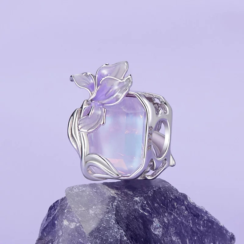 (image pour) Charme Iris en Cristal Style PANDORA - BSC1032 - Afficher 2