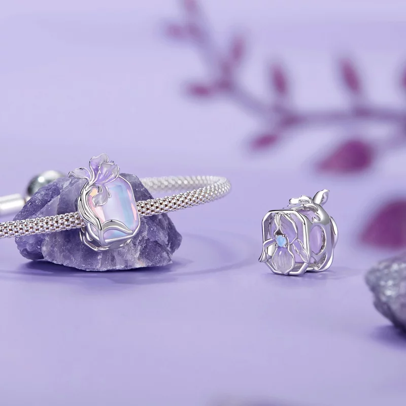(image pour) Charme Iris en Cristal Style PANDORA - BSC1032 - Afficher 4