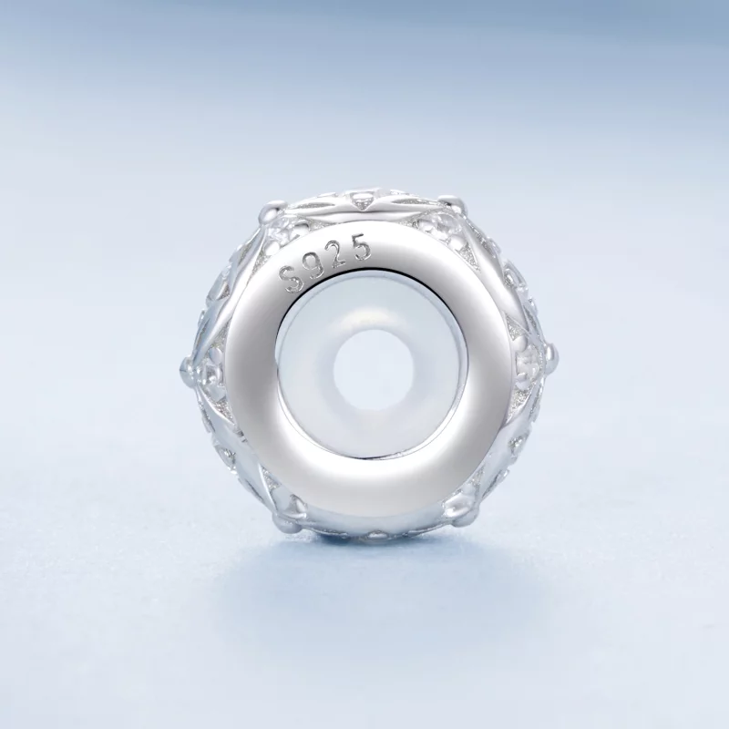 (image pour) Charme séparateur en silicone à motif gaufré style PANDORA - BSC1011 - Afficher 3