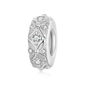 (image pour) Charme séparateur en silicone à motif gaufré style PANDORA - BSC1011