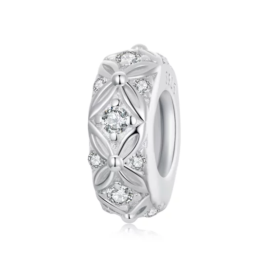 (image pour) Charme séparateur en silicone à motif gaufré style PANDORA - BSC1011