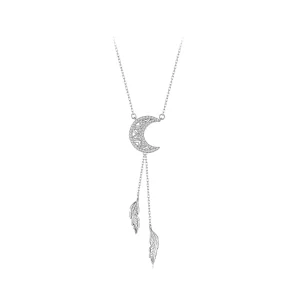 Collier Attrape-Rêves Lune Style PANDORA - BSN390 (image pour) Collier Attrape-Rêves Lune Style PANDORA - BSN390