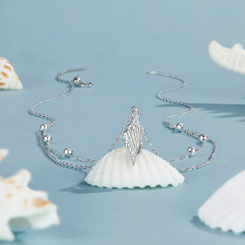 (image pour) Collier Coquillage Style PANDORA - BSN387 - Afficher 3
