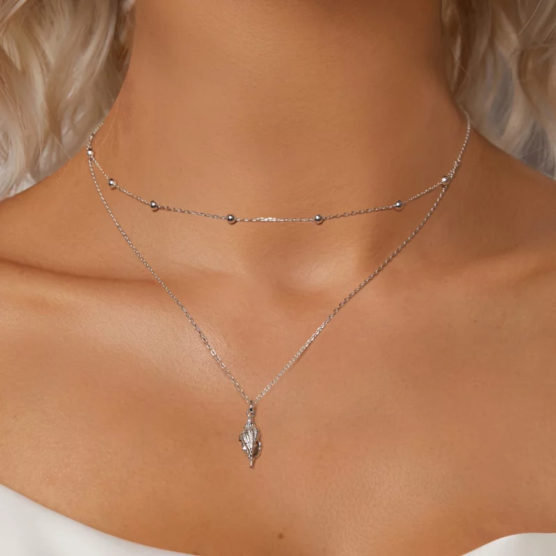 (image pour) Collier Coquillage Style PANDORA - BSN387 - Afficher 5