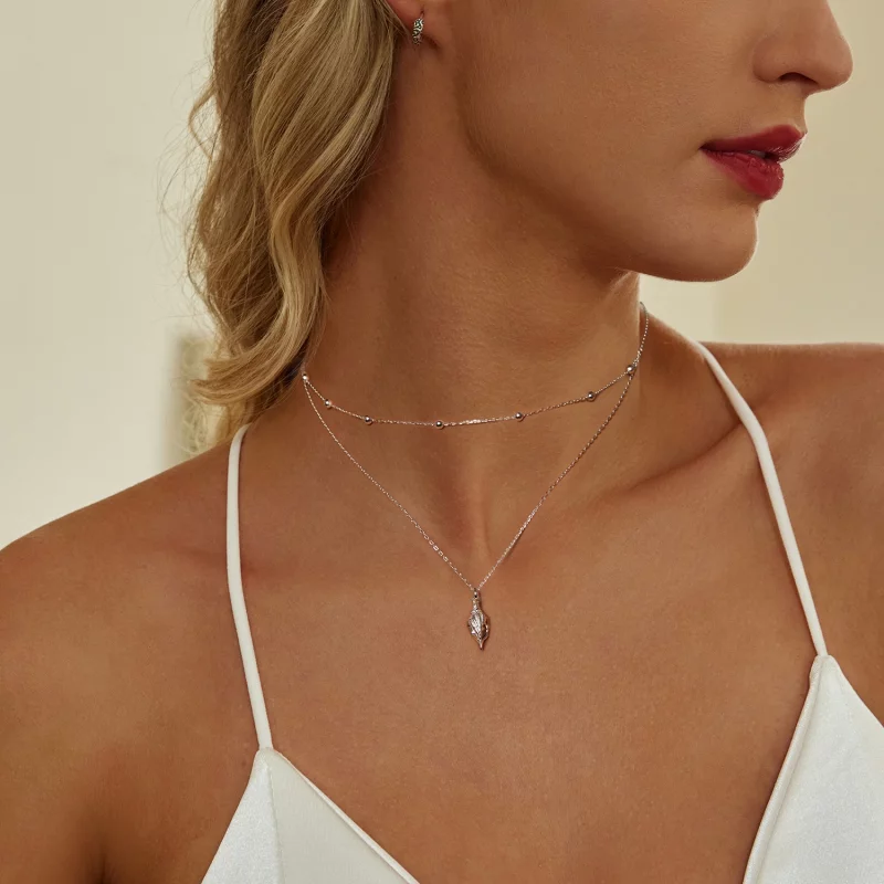 (image pour) Collier Coquillage Style PANDORA - BSN387 - Afficher 6