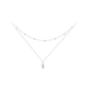 Collier Coquillage Style PANDORA - BSN387 (image pour) Collier Coquillage Style PANDORA - BSN387