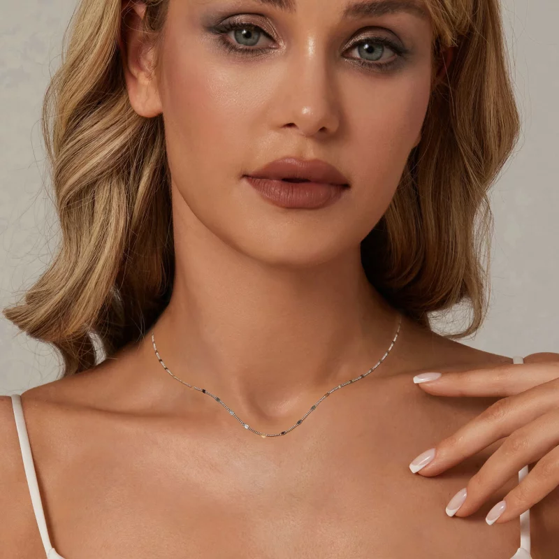 (image pour) Collier de base scintillant exquis de style PANDORA - SCA030 - Afficher 7