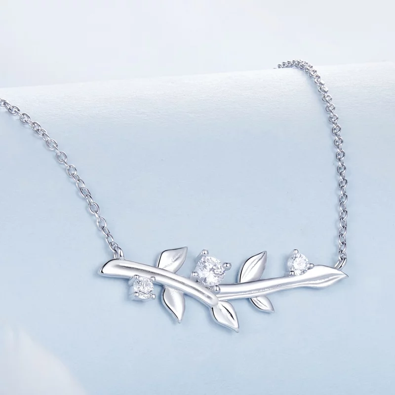 (image pour) Collier Feuille Style PANDORA - BSN391 - Afficher 2