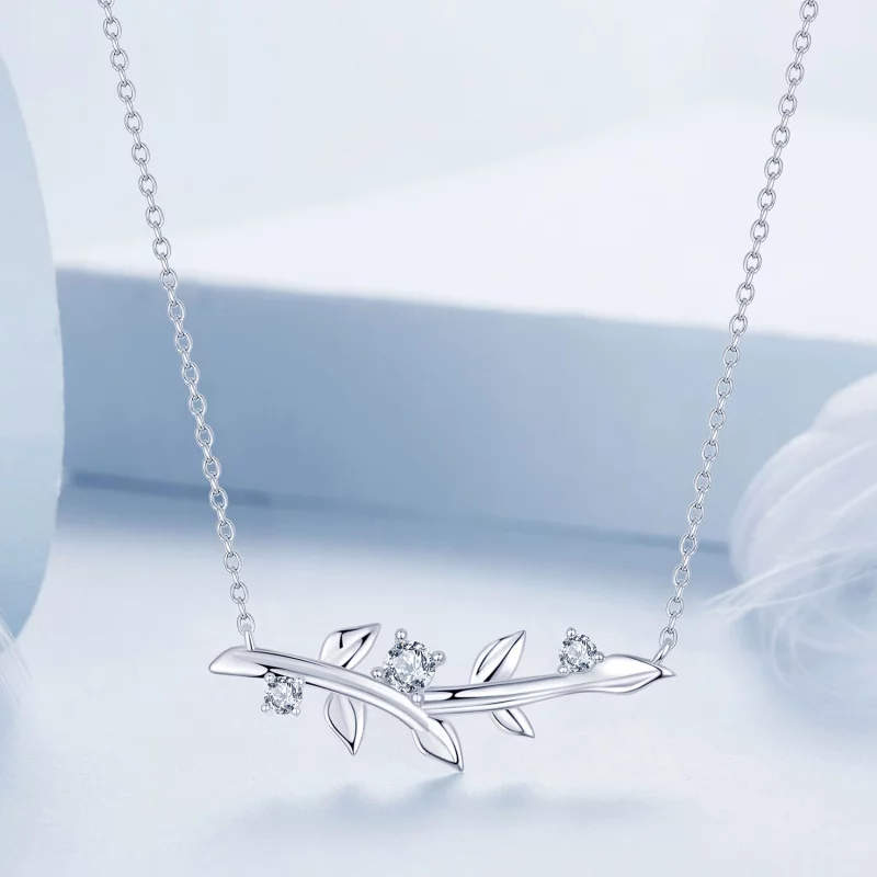 (image pour) Collier Feuille Style PANDORA - BSN391 - Afficher 3