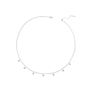 Collier Turquoise Style PANDORA - BSN388 (image pour) Collier Turquoise Style PANDORA - BSN388