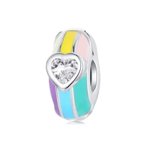 (image pour) Fermoir de positionnement arc-en-ciel style PANDORA - SCC2782