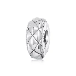 (image pour) Fermoir de positionnement en silicone motif diamant style PANDORA - SCC2817