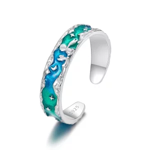 (image pour) PANDORA Style Aurora Stars Le Petit Prince et le Renard Bague Ouverture Ouverte - SCR1021-E