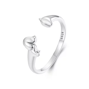 (image pour) PANDORA Style Bague Ouverte 3D Teckel - SCR1033-E