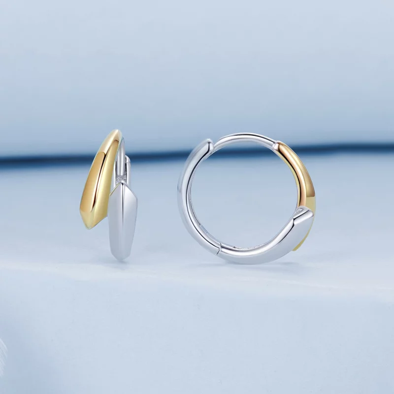 (image pour) PANDORA Style Boucles d'oreilles bicolores - BSE1021 - Afficher 2