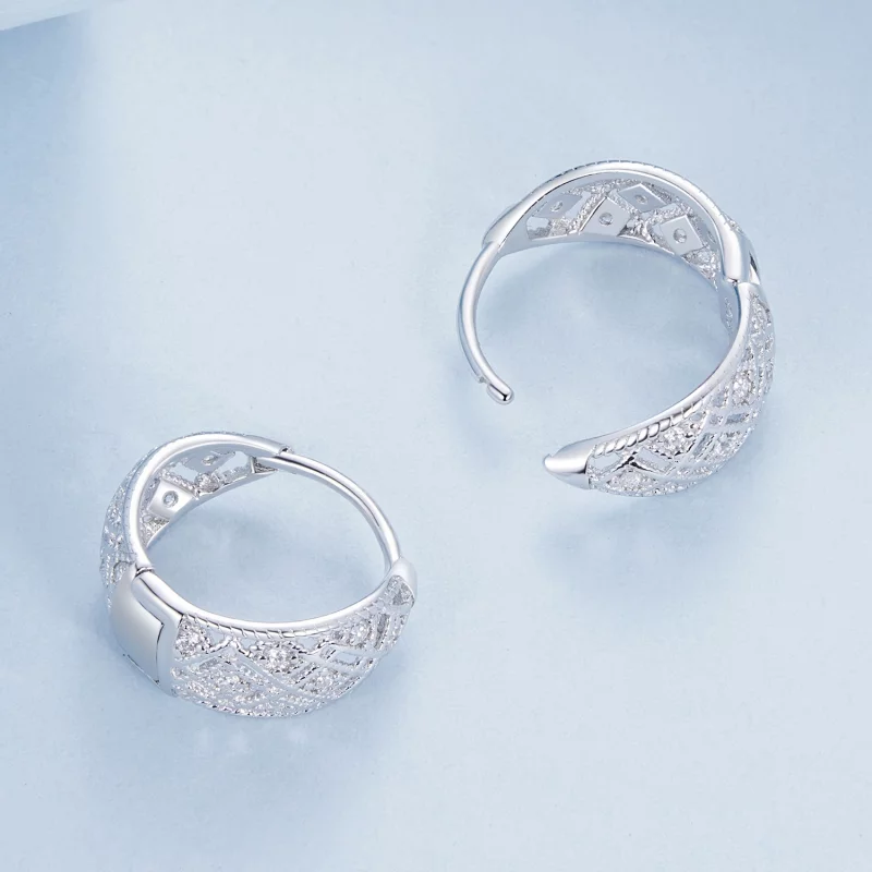 (image pour) PANDORA Style Boucles d'oreilles dentelle vintage - BSE1035 - Afficher 4