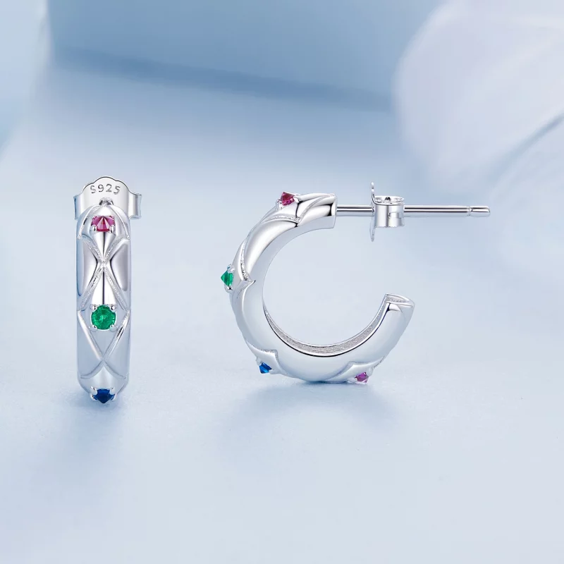 (image pour) PANDORA Style Boucles d'oreilles motif diamant vintage - BSE1032 - Afficher 4