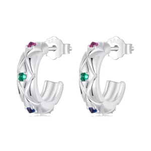 (image pour) PANDORA Style Boucles d'oreilles motif diamant vintage - BSE1032
