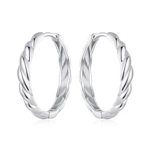 (image pour) PANDORA Style Boucles d'oreilles torsadées métalliques - BSE1024-L