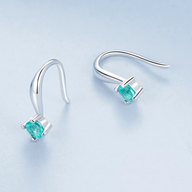 (image pour) PANDORA Style Crochets d'oreille verts - BSE1029 - Afficher 3