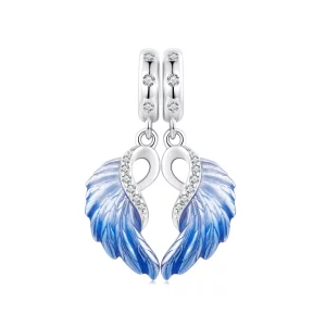 (image pour) PANDORA Style Double Pendent Ailes Bleues - SCC2781