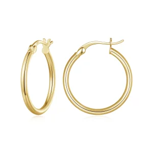(image pour) Pandora Style Grandes Boucles d'Oreilles à Anneaux Argentés Unis - SCE1608-LB