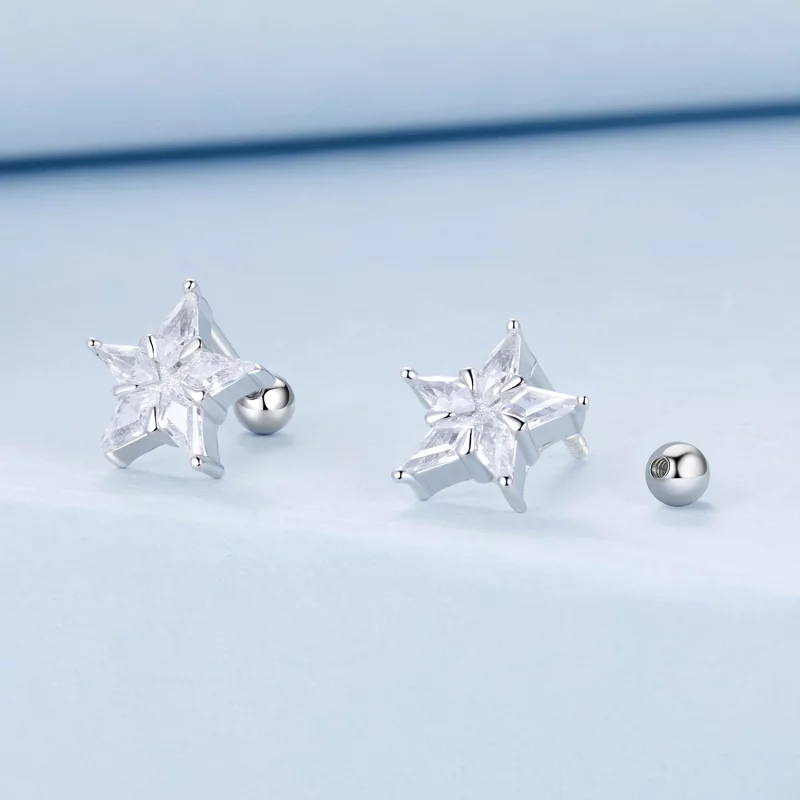(image pour) PANDORA Style Star sparkle earrings - BSE1009 - Afficher 2