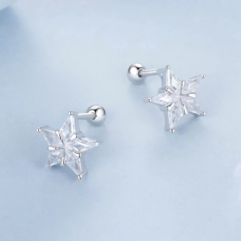 (image pour) PANDORA Style Star sparkle earrings - BSE1009 - Afficher 3