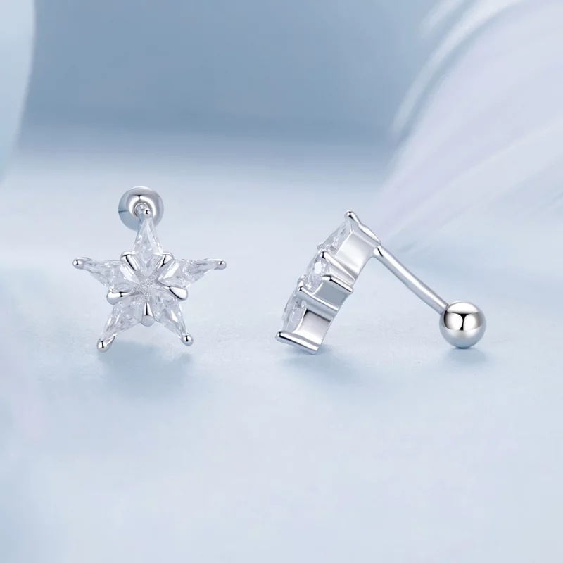 (image pour) PANDORA Style Star sparkle earrings - BSE1009 - Afficher 4