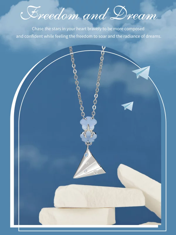 (image pour) Pendent Avion en Papier Style PANDORA - BSC1027 - Afficher 2