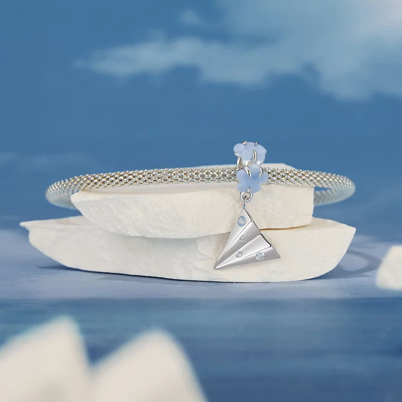 (image pour) Pendent Avion en Papier Style PANDORA - BSC1027 - Afficher 4