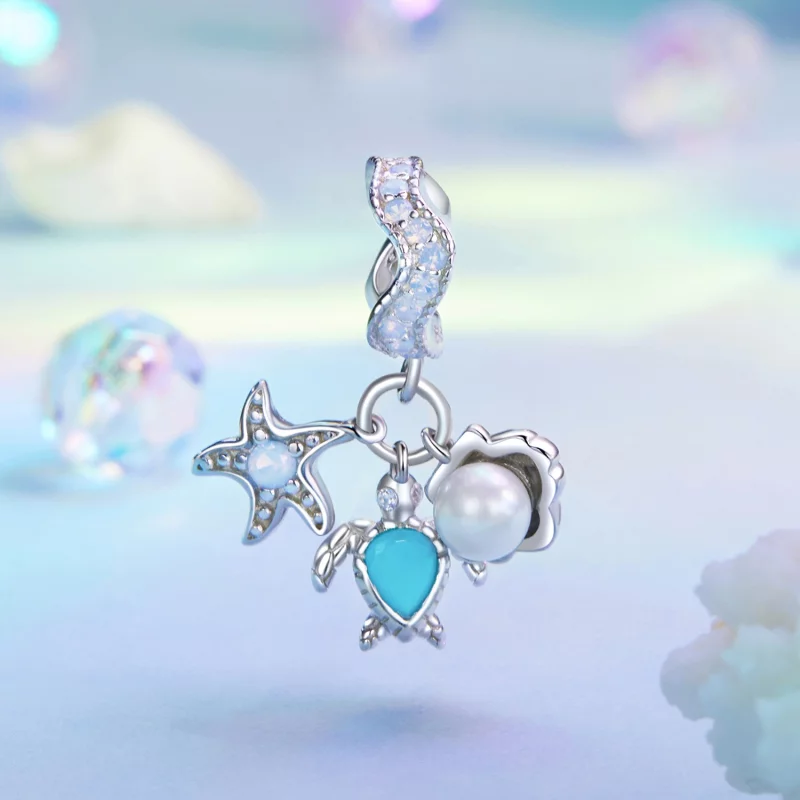 (image pour) Pendent Océan Bleu Style PANDORA - BSC992 - Afficher 2