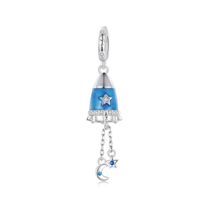 (image pour) Pendent PANDORA Style Étoile Lune Fusée - SCC2788
