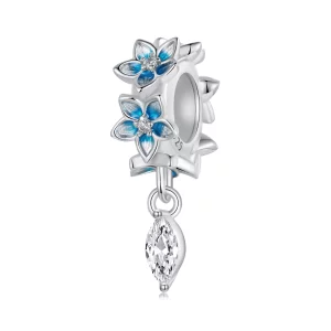 (image pour) Pendent petit delphinium style PANDORA - BSC1028