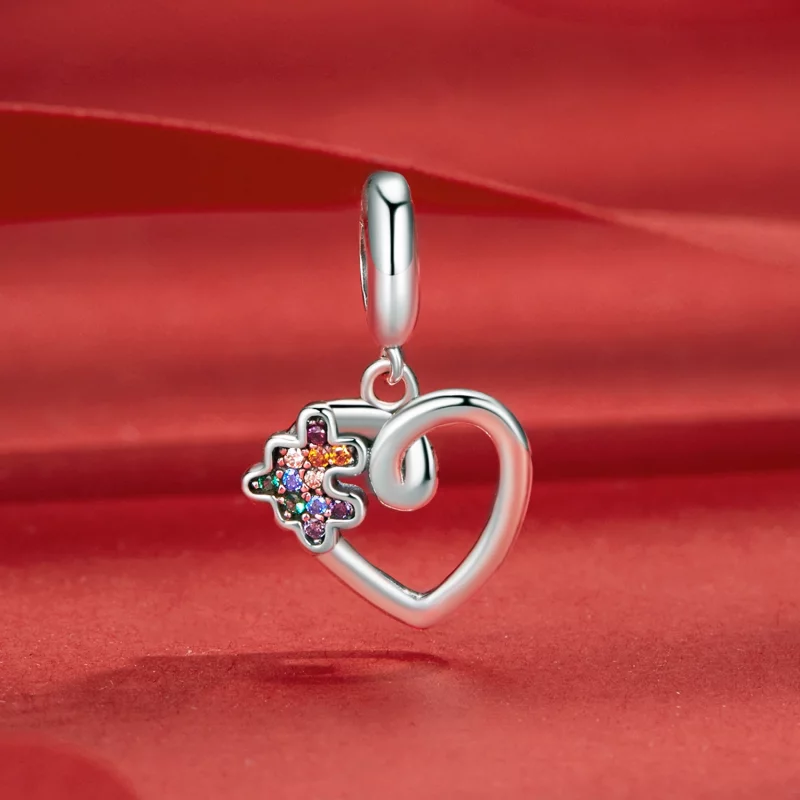 (image pour) Pendent Puzzle Cœur Style PANDORA - SCC2774 - Afficher 2