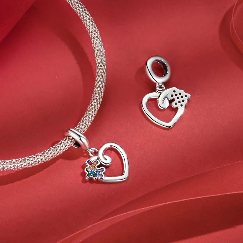 (image pour) Pendent Puzzle Cœur Style PANDORA - SCC2774 - Afficher 4