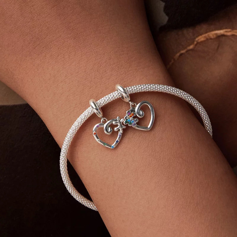 (image pour) Pendent Puzzle Cœur Style PANDORA - SCC2774 - Afficher 7