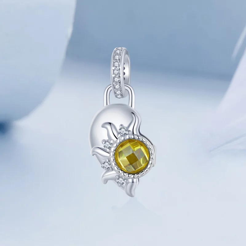 (image pour) Pendentif Amour Soleil et Lune Style PANDORA - BSC1034 - Afficher 7