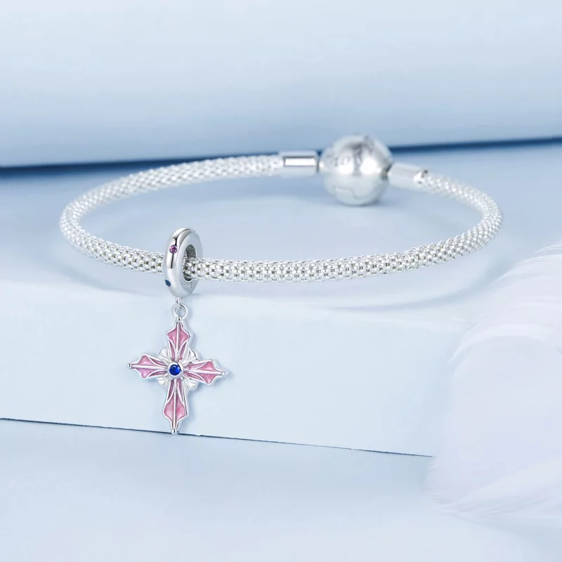 (image pour) Pendentif Croix Style PANDORA - BSC1023 - Afficher 3