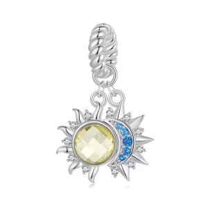 (image pour) Pendentif Style PANDORA Soleil et Lune - SCC2802