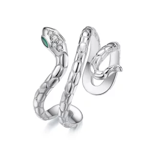 Anneau ouvert serpent multiboucle style PANDORA - YIR245-E (image pour) Anneau ouvert serpent multiboucle style PANDORA - YIR245-E