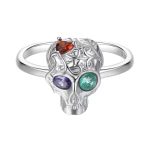 Bague Crâne Ouverte Style PANDORA - BSR607-E (image pour) Bague Crâne Ouverte Style PANDORA - BSR607-E