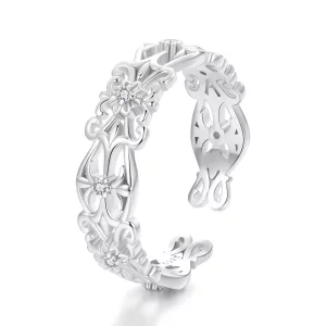 Bague large ouverte motif palais vintage style PANDORA - BSR575-E (image pour) Bague large ouverte motif palais vintage style PANDORA - BSR575-E