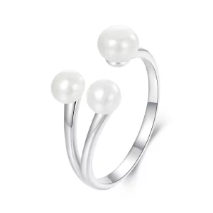 Bague ouverte élégante en perles PANDORA Style - BSR574-E (image pour) Bague ouverte élégante en perles PANDORA Style - BSR574-E