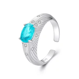 (image pour) Bague ouverte légèrement luxueuse style PANDORA - BSR601-E