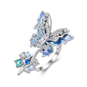 (image pour) Bague ouverte PANDORA Style Papillon de Glace - YIR247-E