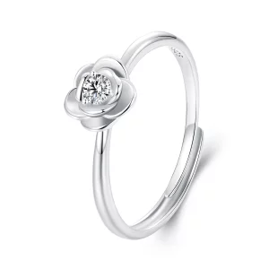 (image pour) Bague ouverte rose PANDORA Style 0.1 ct Moissanite (avec un certificat) - MSR054-E