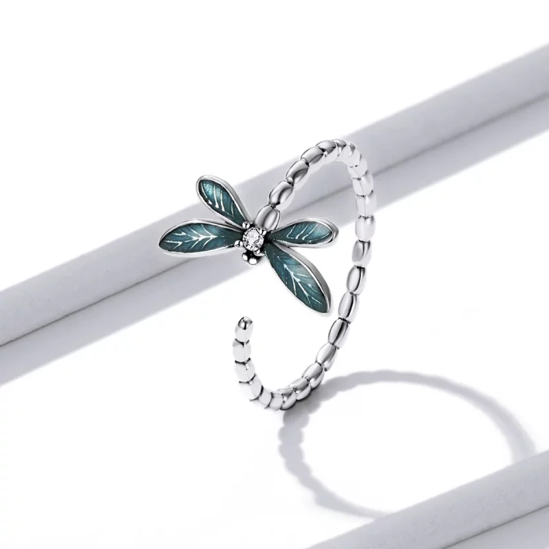 (image pour) Bague ouverte style PANDORA Magnifique Libellule - BSR216 - Afficher 2
