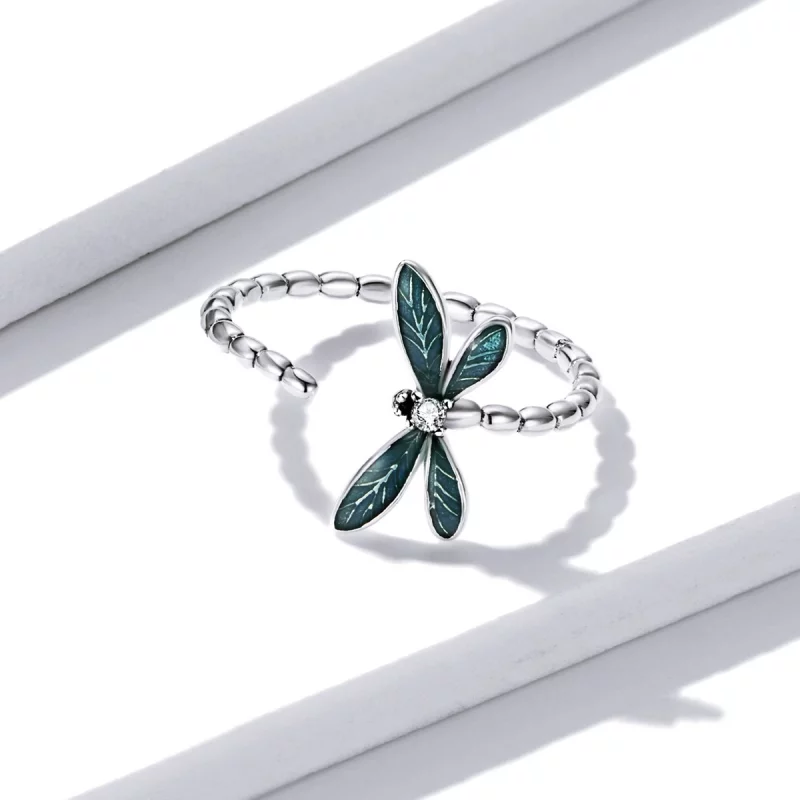 (image pour) Bague ouverte style PANDORA Magnifique Libellule - BSR216 - Afficher 10