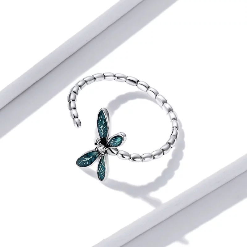 (image pour) Bague ouverte style PANDORA Magnifique Libellule - BSR216 - Afficher 11